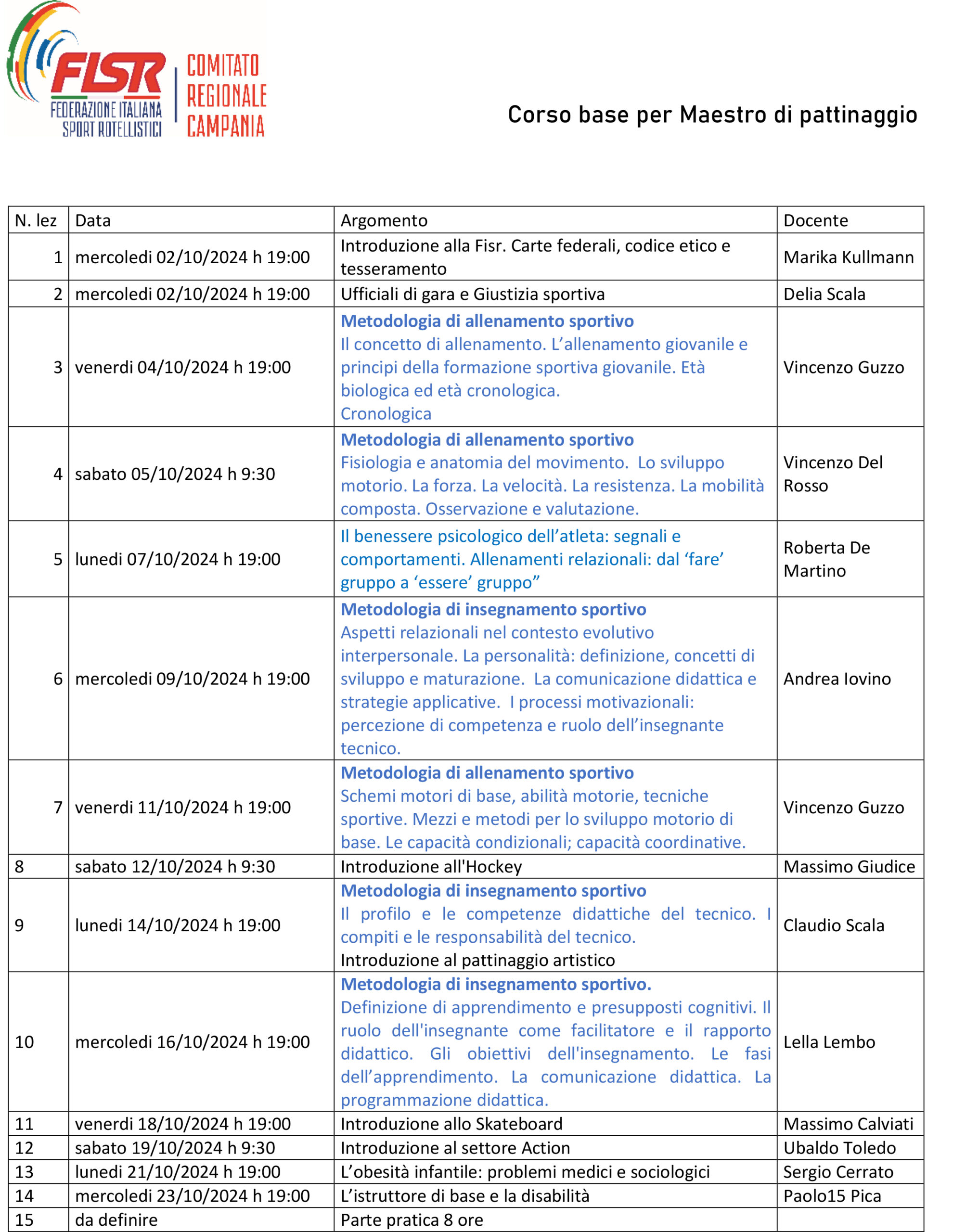 Programma corso definitivo